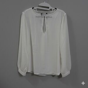 Revolve Keyhole Women's Sheer Blouse